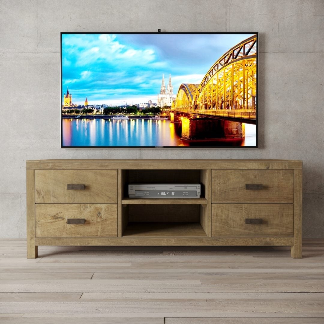 Urban Woodcraft | 58'' Natural Reclaimed Teak Brookside TV Stand 1 MAIN