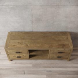 Urban Woodcraft | 58'' Natural Reclaimed Teak Brookside TV Stand 3