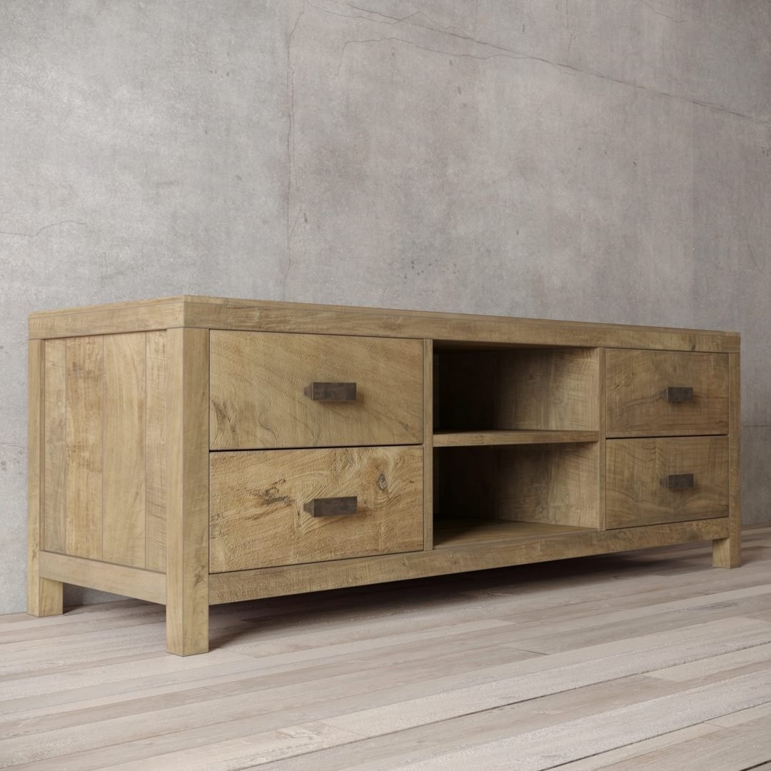 Urban Woodcraft | 58'' Natural Reclaimed Teak Brookside TV Stand 4 Urban Woodcraft | 58'' Natural Reclaimed Teak Brookside TV Stand 4