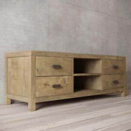 Urban Woodcraft | 58'' Natural Reclaimed Teak Brookside TV Stand 4