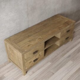 Urban Woodcraft | 58'' Natural Reclaimed Teak Brookside TV Stand 5