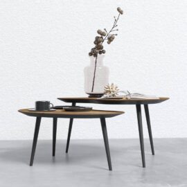 Bauhaus Organic Coffee Table - Pine Legs (2)