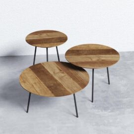 Bauhaus Round Coffee Table - Pin Legs (2)
