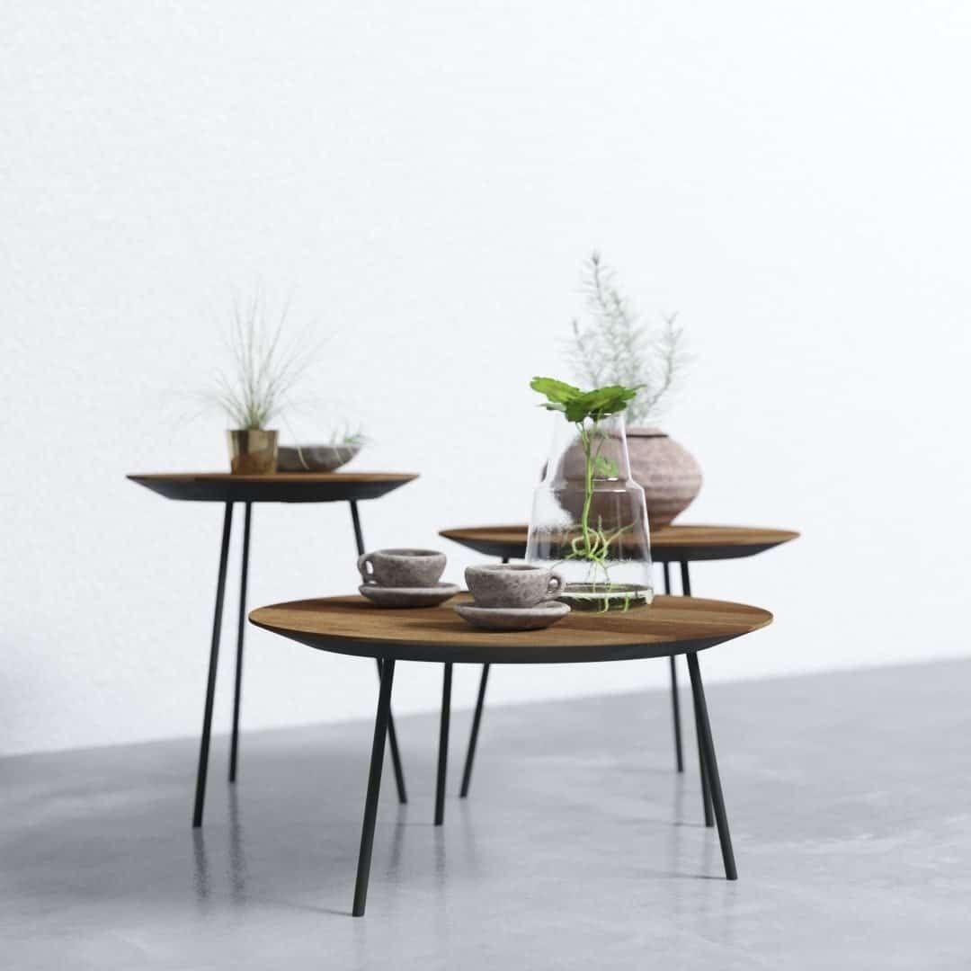 Bauhaus Round Coffee Table - Pin Legs (3) Bauhaus Round Coffee Table - Pin Legs (3)