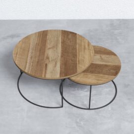Bauhaus Round Nesting Tables - Ring Legs (2)