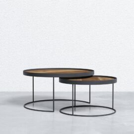 Bauhaus Round Nesting Tray Tablees - Ring legs (1)
