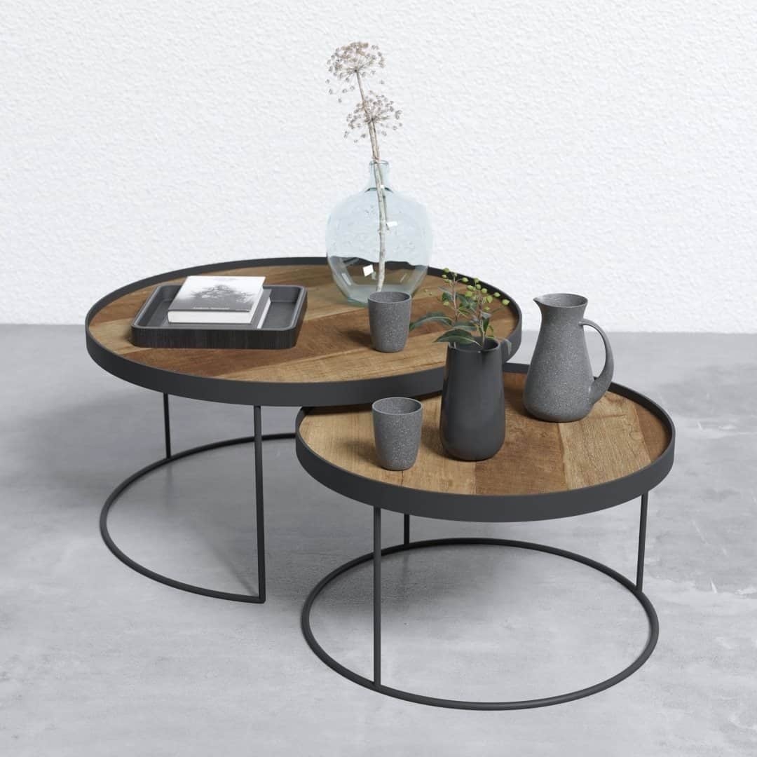 Bauhaus Round Nesting Tray Tablees - Ring legs (3) Bauhaus Round Nesting Tray Tablees - Ring legs (3)