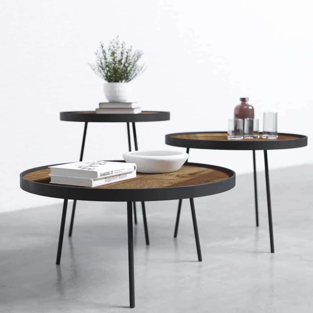 Bauhaus Round Tray Tables - Pin Legs (3) Bauhaus Round Tray Tables - Pin Legs (3)
