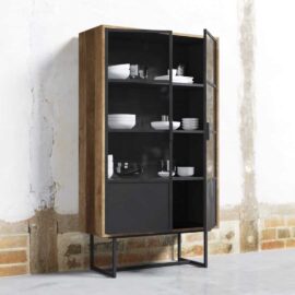 Parisian Factory 40 Glass Metal Door Display Cabinet - MultiColoured (2)