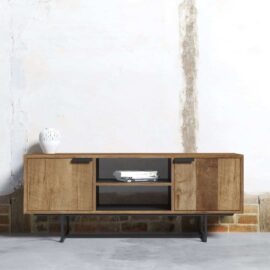 Parisian Factory 60 2 Shelf Console - MultiColoured (1)