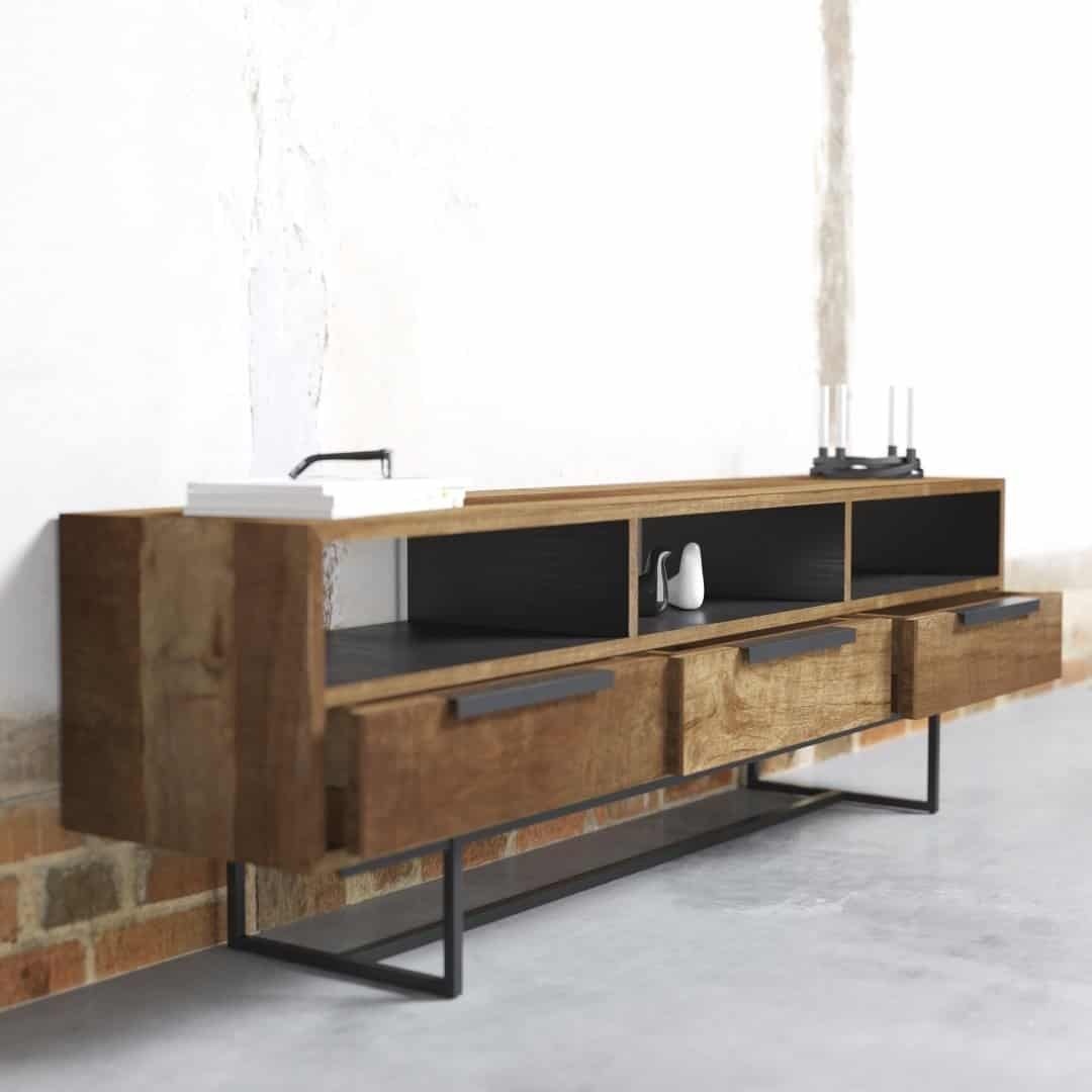 Parisian Factory 72 3 Shelf Console - MultiColoured (3) Parisian Factory 72 3 Shelf Console - MultiColoured (3)