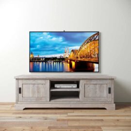 Urban Woodcraft 68 Muskoka TV Stand - White Wash (1)
