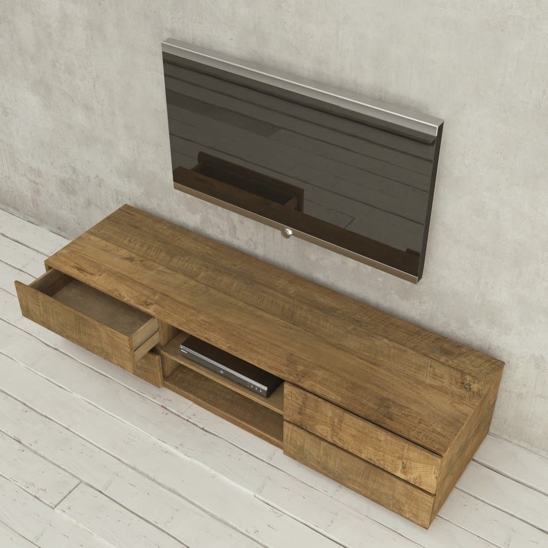 Urban Woodcraft 75 Burma TV Stand - Natural (11) Urban Woodcraft 75 Burma TV Stand - Natural (11)