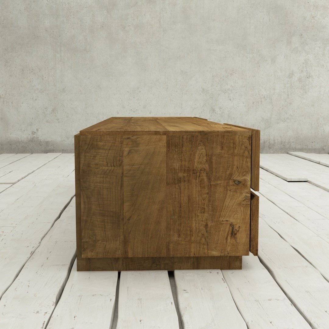 Urban Woodcraft 75 Burma TV Stand - Natural (3) Urban Woodcraft 75 Burma TV Stand - Natural (3)
