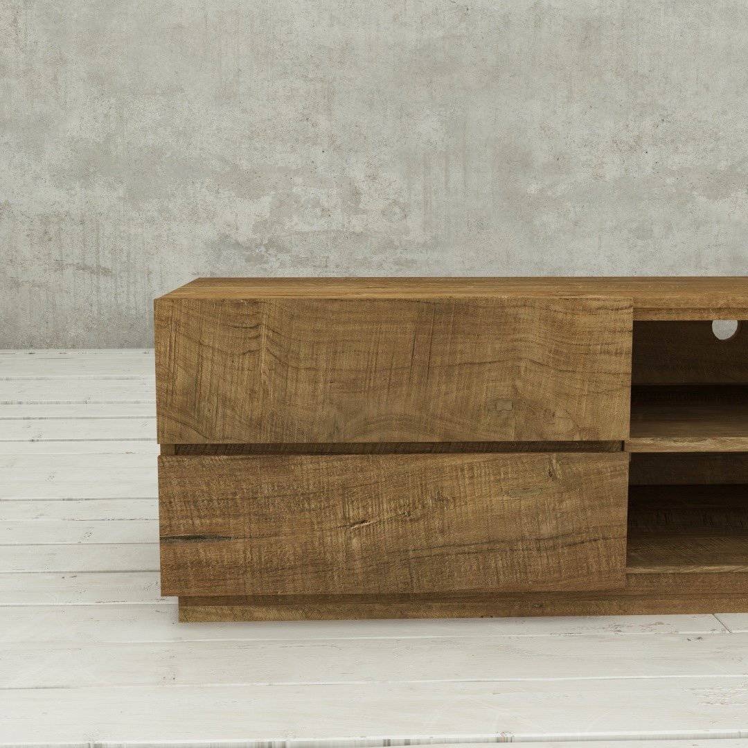 Urban Woodcraft 75 Burma TV Stand - Natural (6) Urban Woodcraft 75 Burma TV Stand - Natural (6)