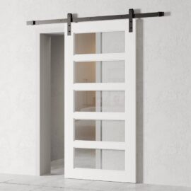 Urban-Woodcraft-Boston-5-Panel-Barn-Door-White-Clear-Glass-3.jpg